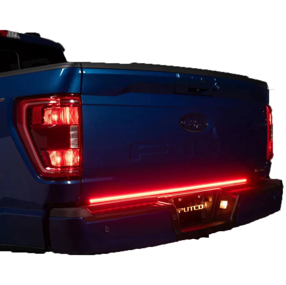 9202960-17 – PUTCO Tailgate Light, LED 60 Inch Flexible Light Bar Clear Lens Red Running/ Red Brake/ White Reverse/ A...